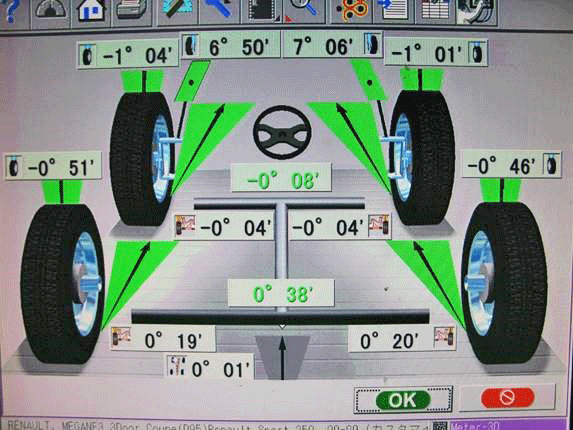 ルノー・メガーヌ3RSのアライメント調整　メガーヌはフロントノトー鹿調整できない、と諦めないでください。どこかに解決策があるはずです
